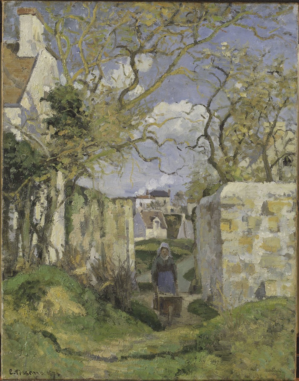 Paisagem perto de Pontoise, por Pissarro, Camille (1830-1903). Óleo sobre tela de Camille Jacob Pissarro