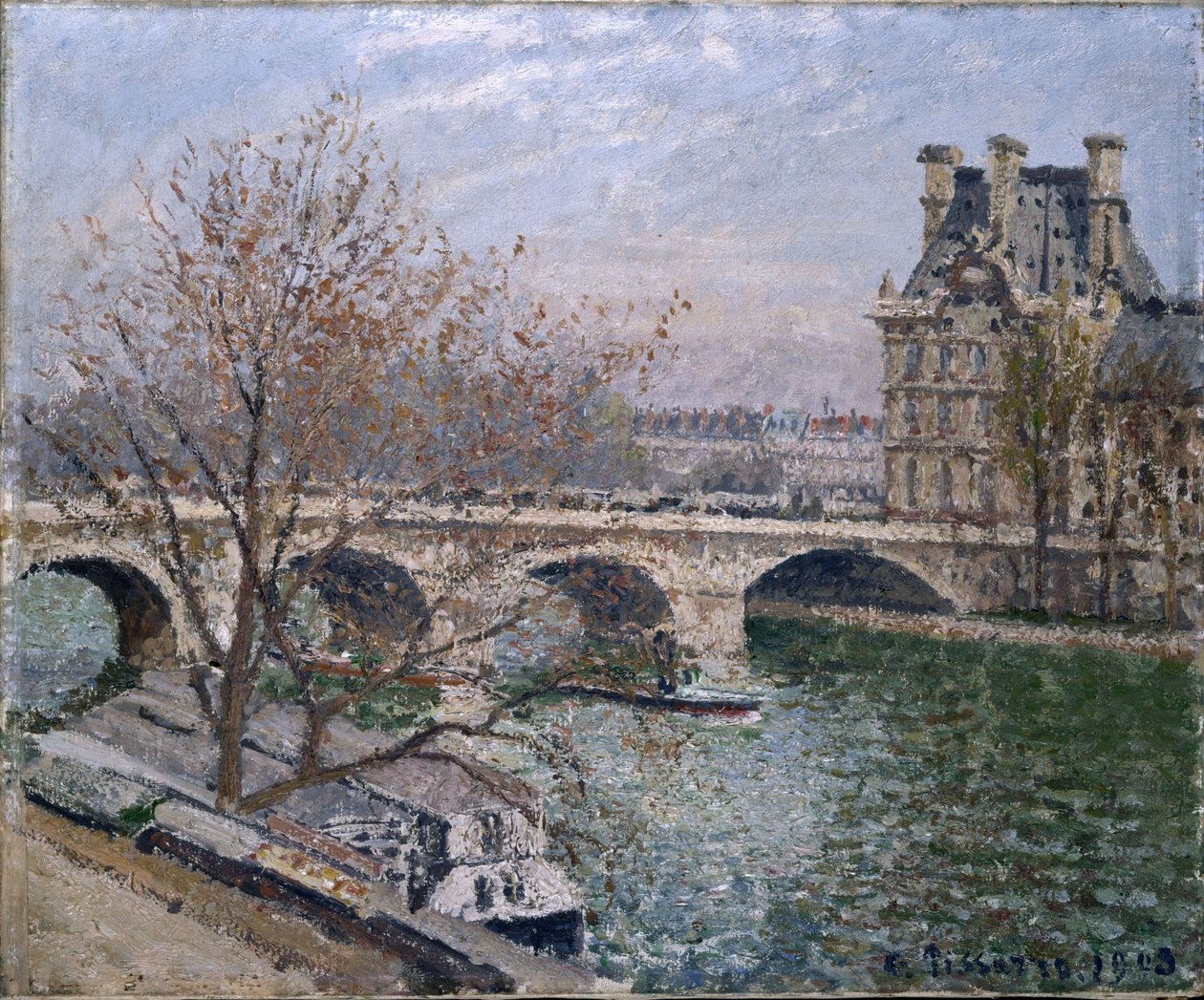 Ponte Real e Pavilhão Flore de Camille Jacob Pissarro