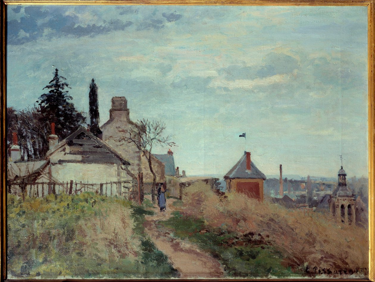 O Palácio da Justiça em Pontoise Pintura de Camille Pissarro (1830-1903) 1872 Sol. 0,4x0,54 m Paris, musee d