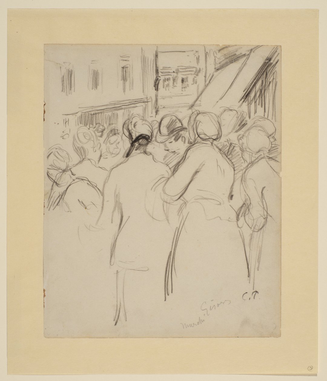 Mercado em Gisors de Camille Jacob Pissarro