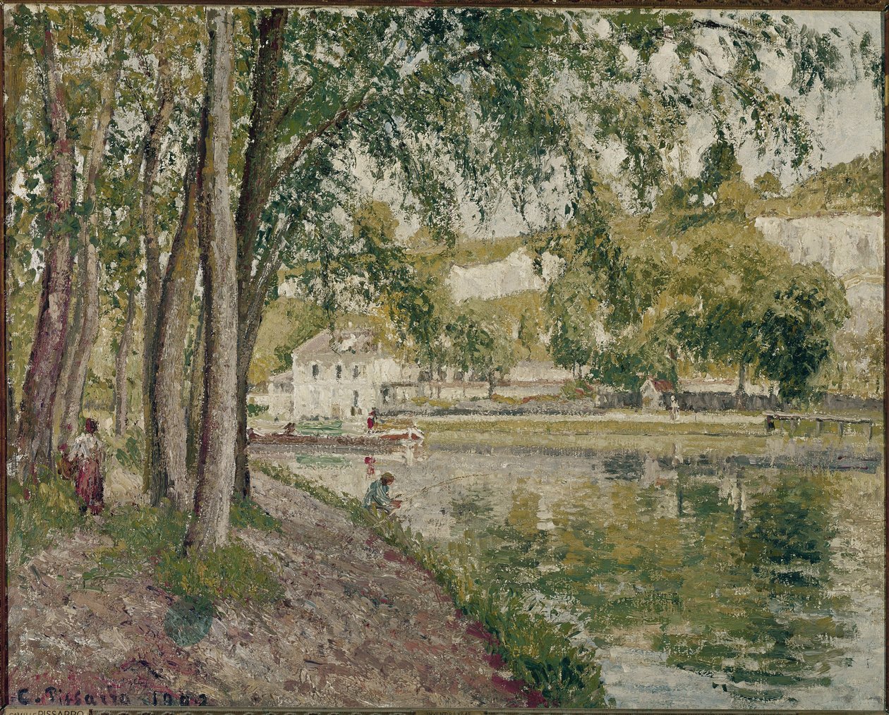 Moret, o Canal Loing: o caminho para Saint Mammes. (óleo sobre tela de Camille Jacob Pissarro