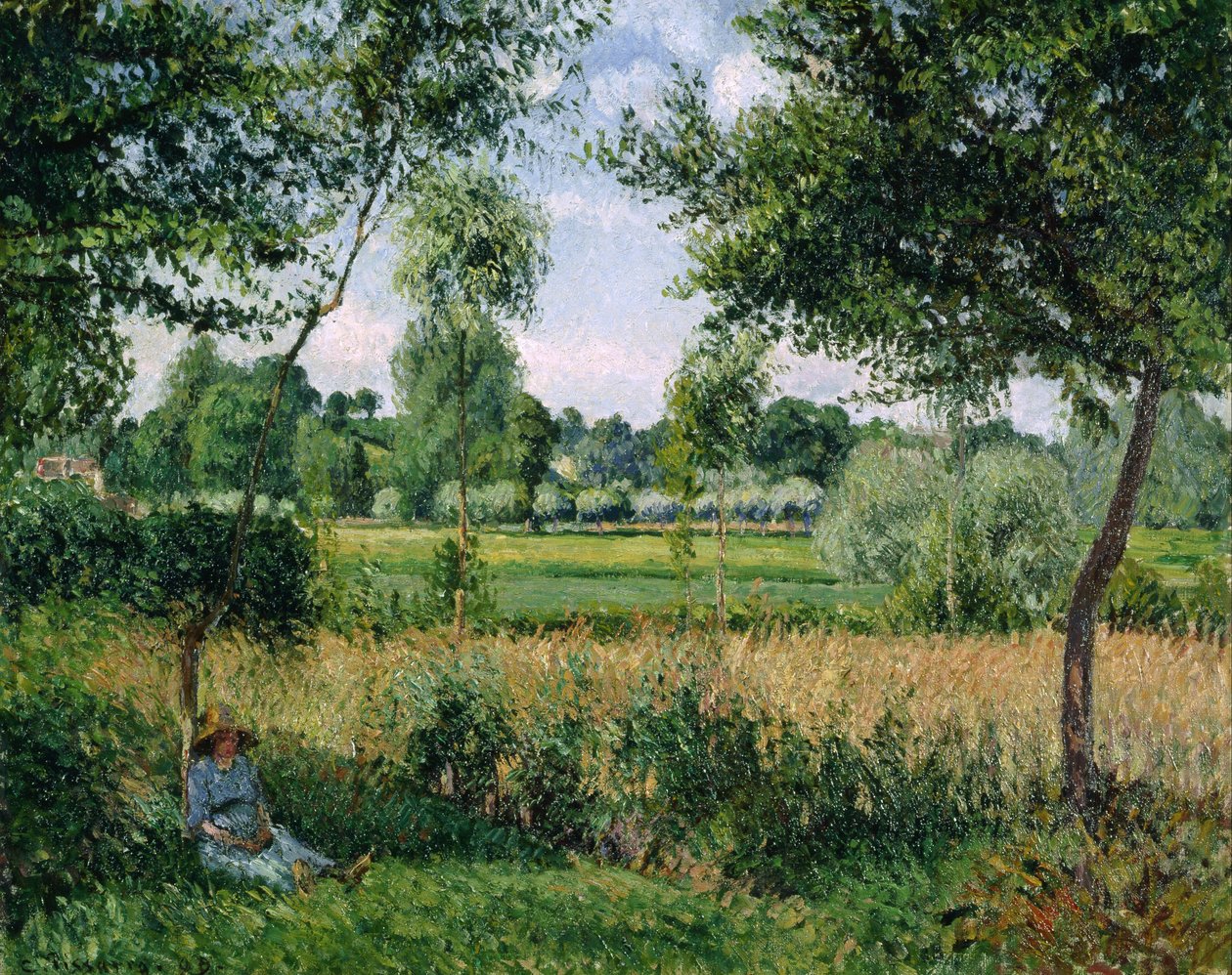 Efeito da luz solar matinal, Eragny de Camille Pissarro