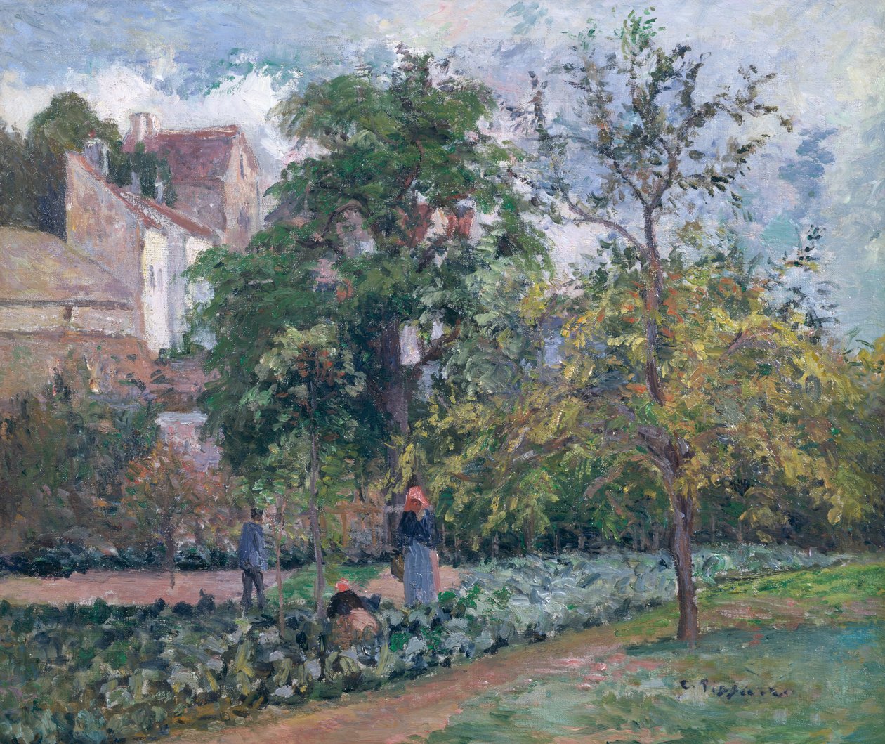 Orchard at Maubisson, Pontoise de Camille Jacob Pissarro