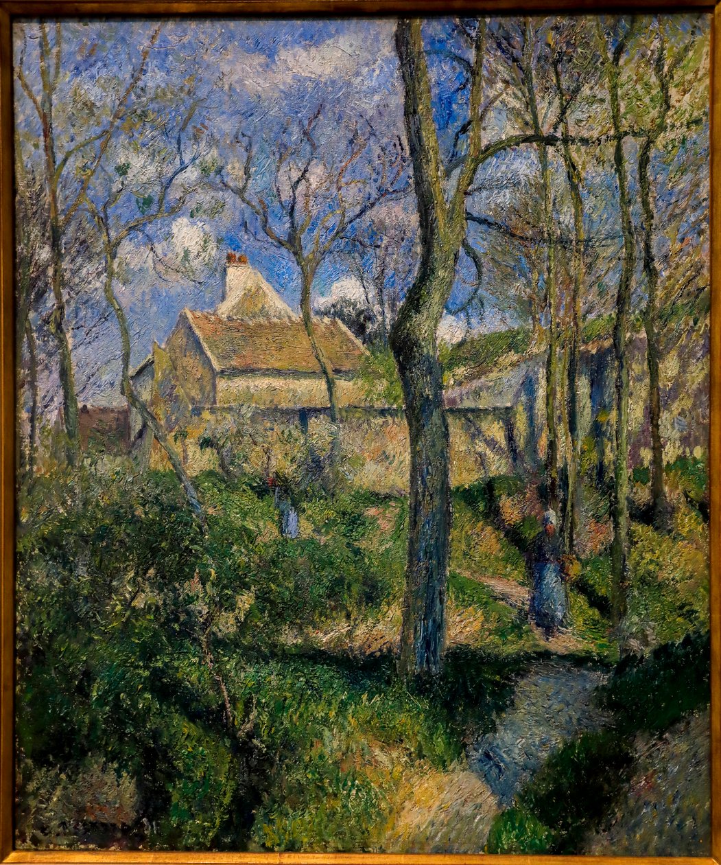 Caminho para Les Pouilleux, Pontoise. 1881 (óleo sobre tela) de Camille Pissarro
