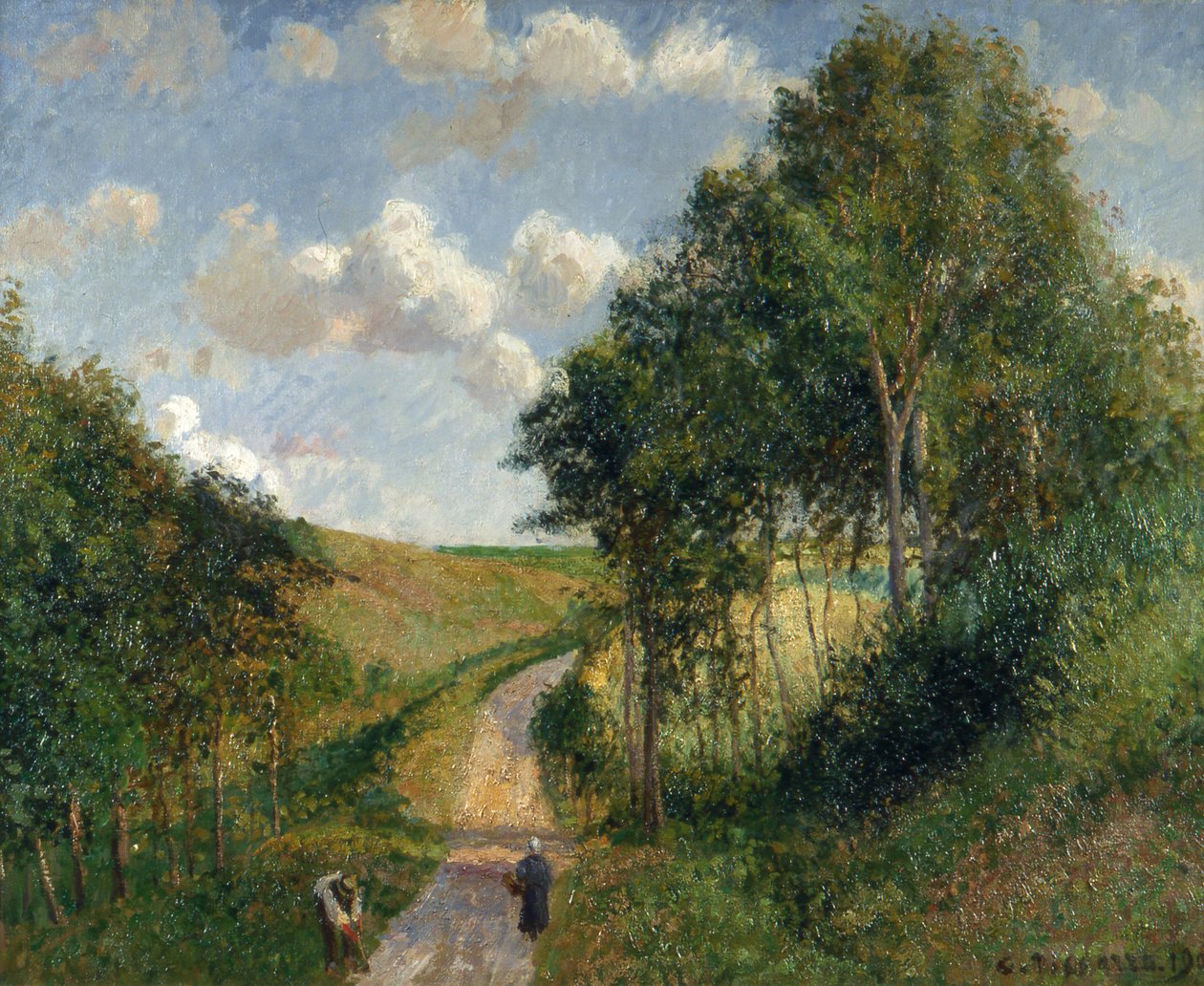 Paisagem em Berneval, 1900. de Camille Pissarro