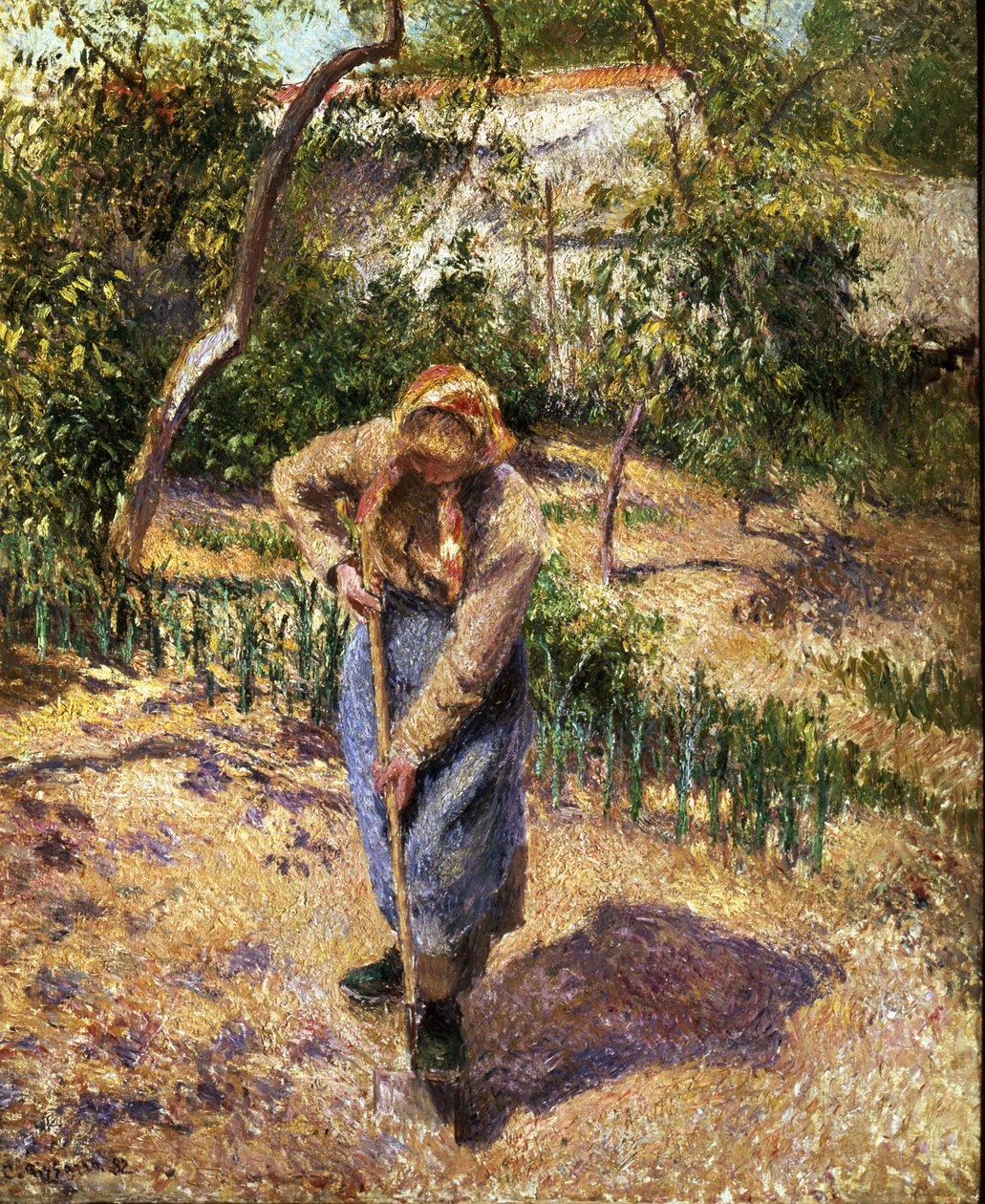Camponesa a cavar de Camille Pissarro