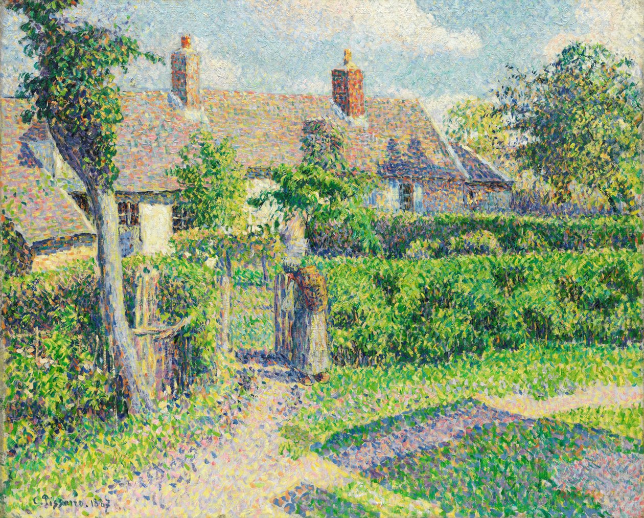 Casas de camponeses, Eragny de Camille Pissarro