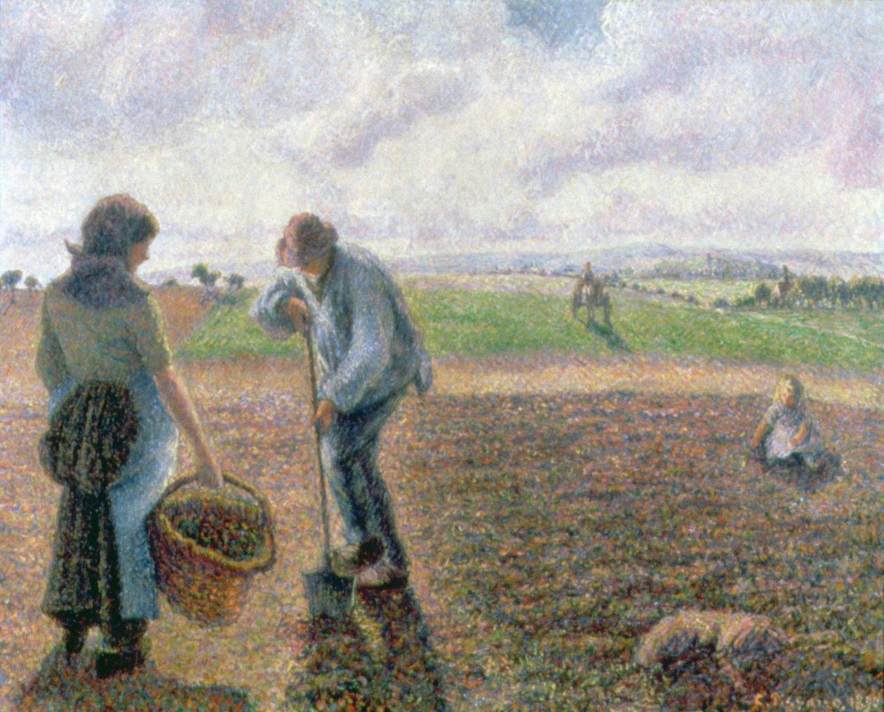 Camponeses no Campo, Eragny de Camille Jacob Pissarro