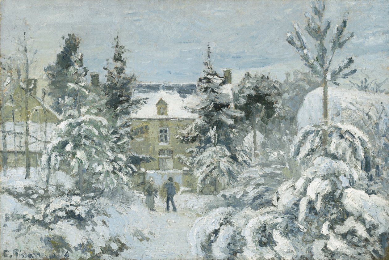 Casa de Piette em Montfoucault, 1874 de Camille Jacob Pissarro