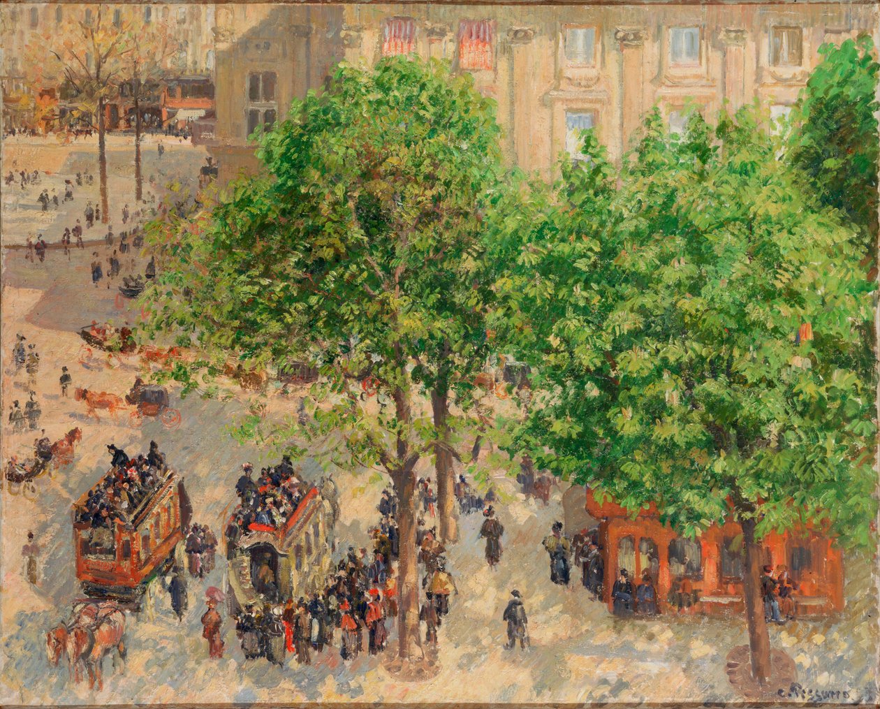 Place du Théâtre-Français, Primavera de Camille Pissarro