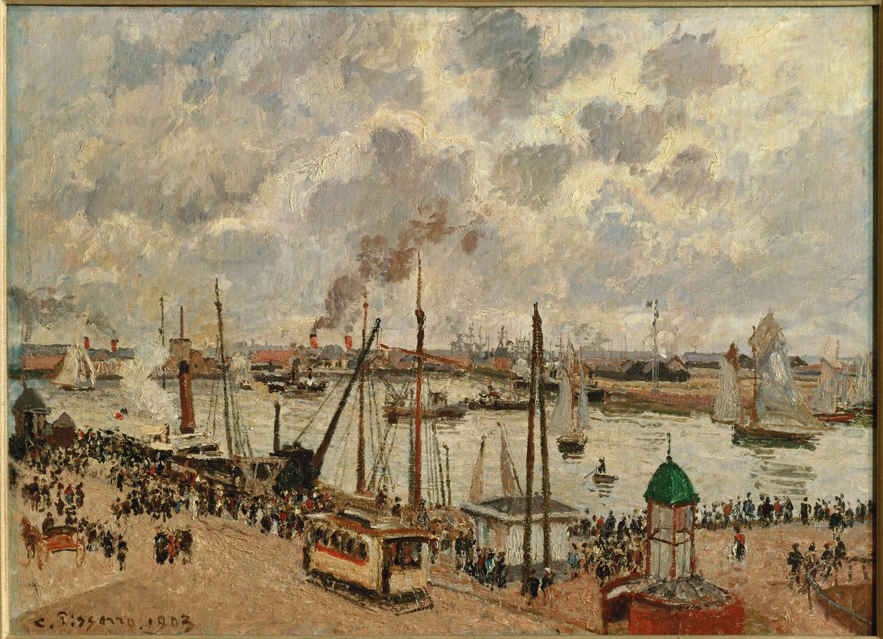 Port du Havre ... (óleo sobre tela) de Camille Pissarro