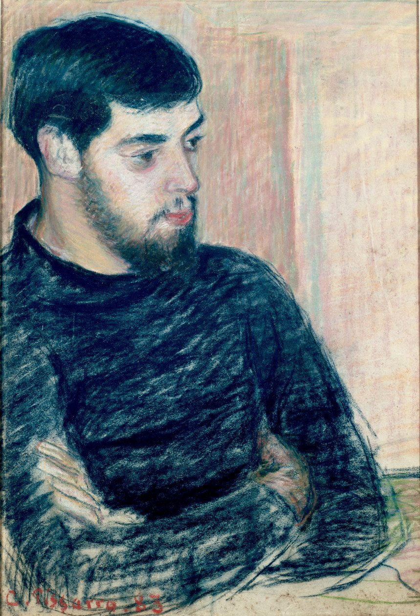 Retrato de Lucien Pissarro 1863-1944, 1883 de Camille Pissarro