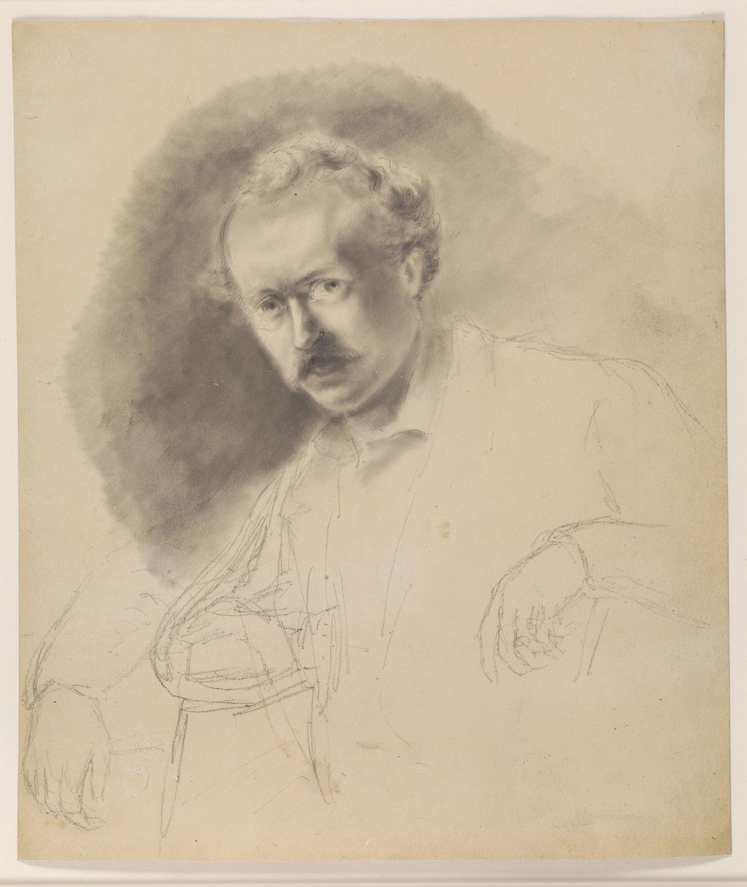 Retrato do pintor Fritz Melbye (1826-1869) de Camille Pissarro