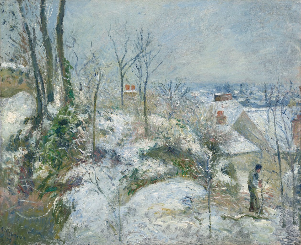 Coelho Warren em Pontoise, Neve de Camille Pissarro
