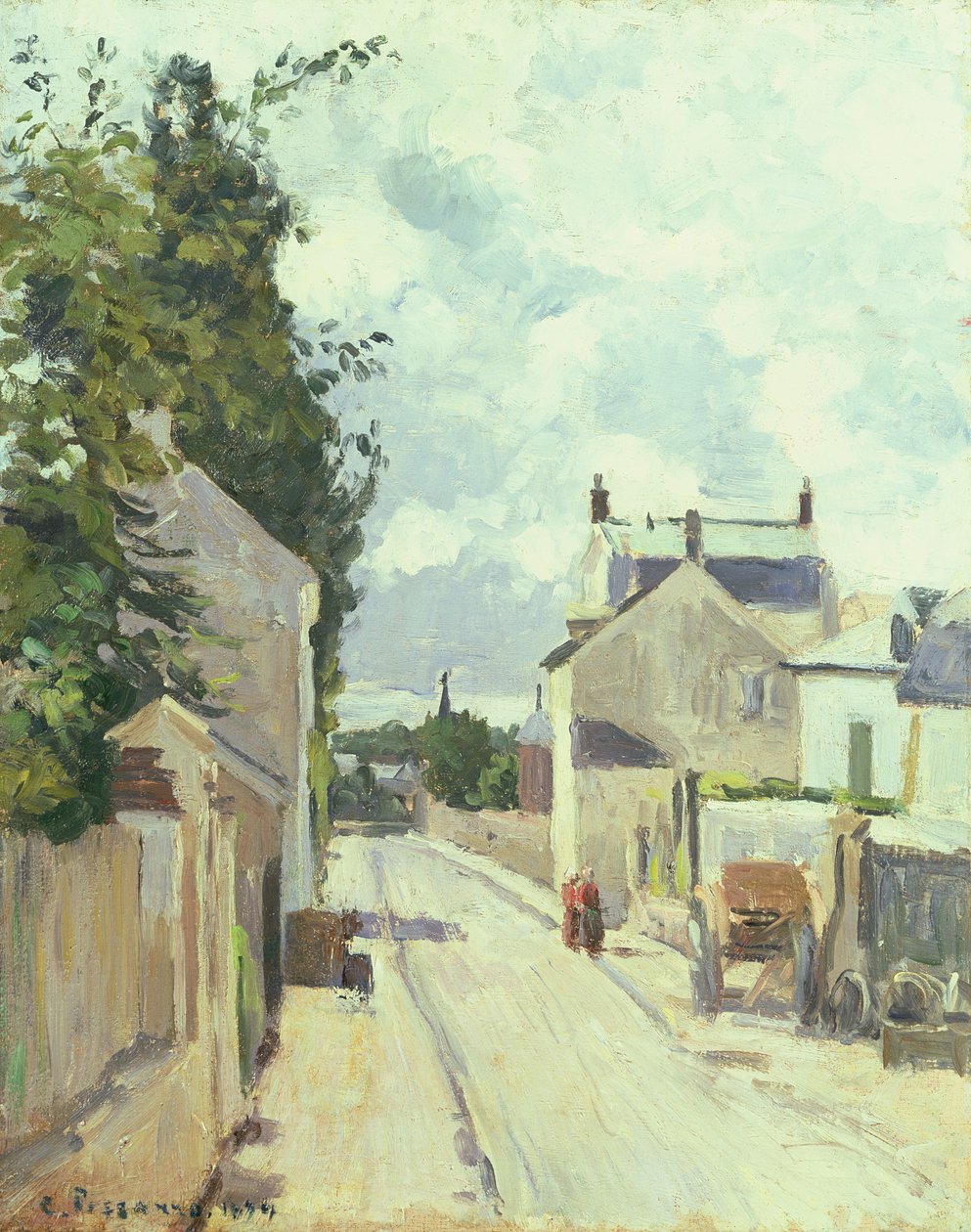 Rue de l&39;Ermitage, Pontoise de Camille Jacob Pissarro