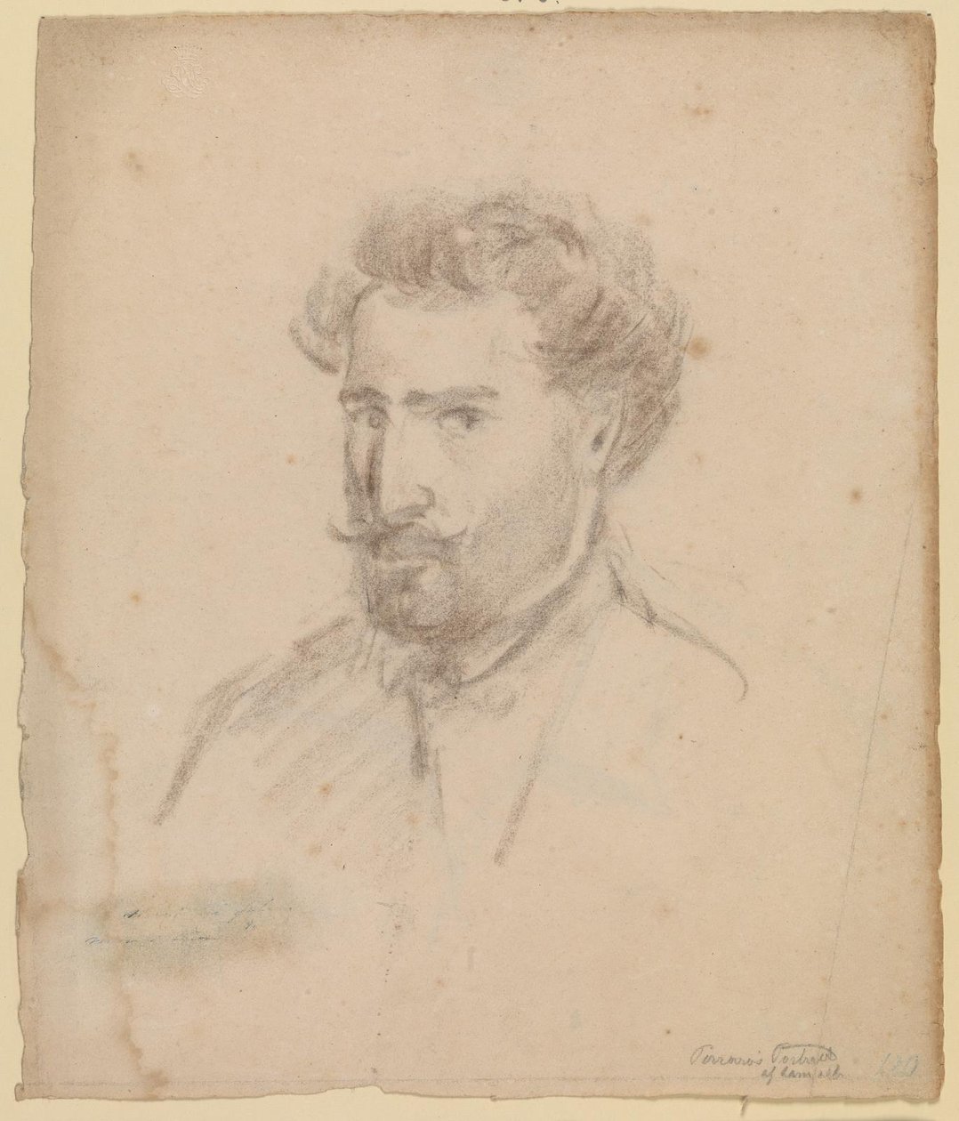 Autorretrato, perfil a três quartos à esquerda (Caracas (?) 1853/54) de Camille Pissarro