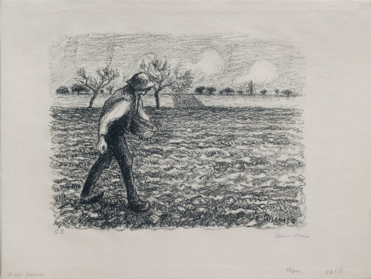 Semeador, 1896 de Camille Pissarro