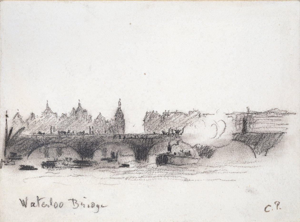 Estudo da Ponte Waterloo, c1900 de Camille Pissarro