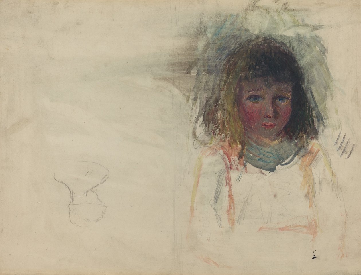 O filho do artista Georges [verso] de Camille Pissarro