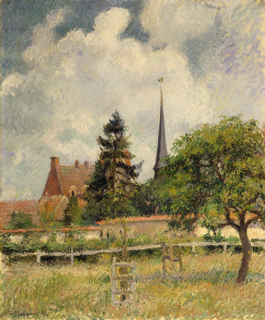 A Igreja em Eragny de Camille Jacob Pissarro