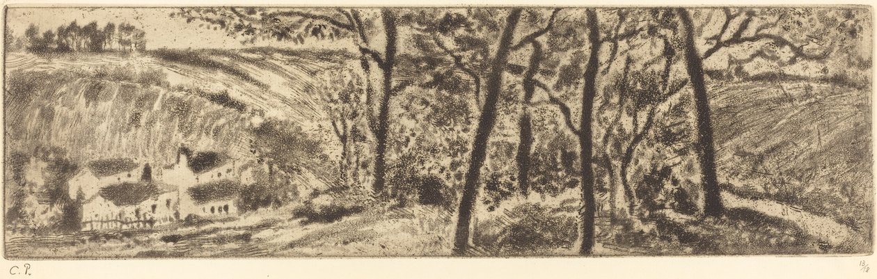 A Longa Paisagem (Paysage en long) de Camille Pissarro