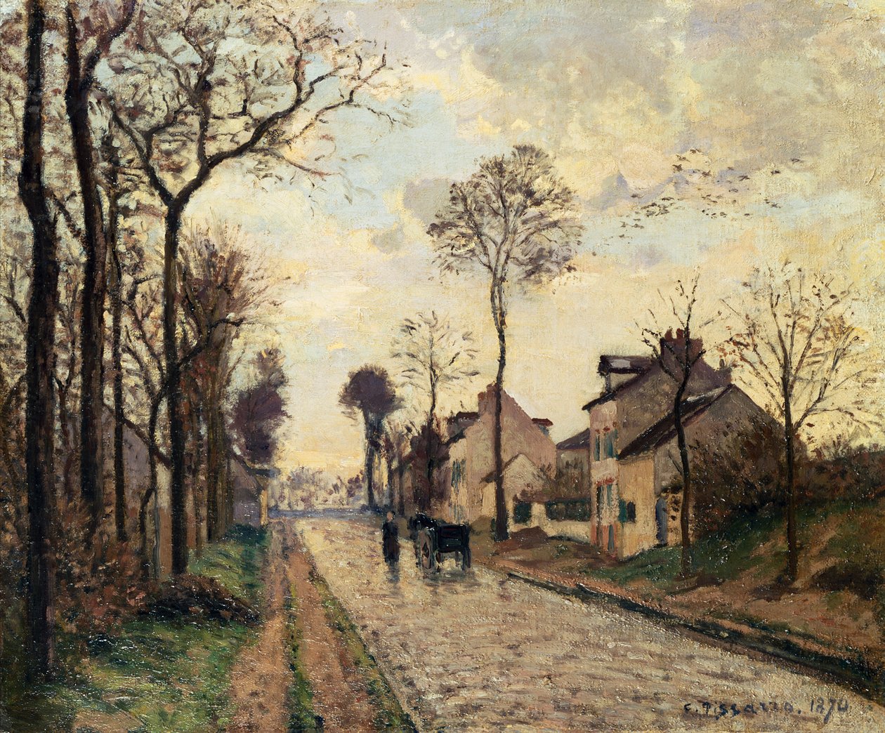 A estrada de Louveciennes de Camille Pissarro
