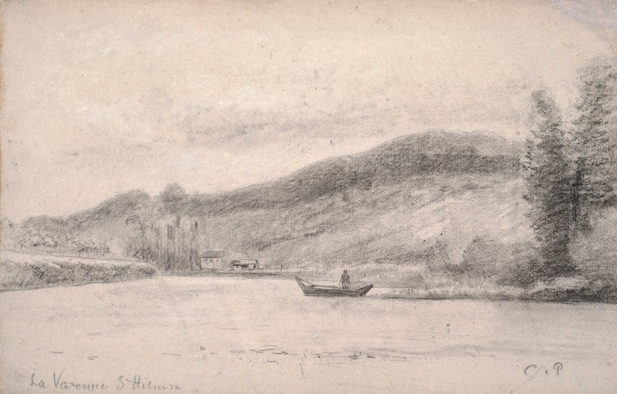 O rio Marne em Varenne-Saint-Hilaire, 1863-65 de Camille Jacob Pissarro