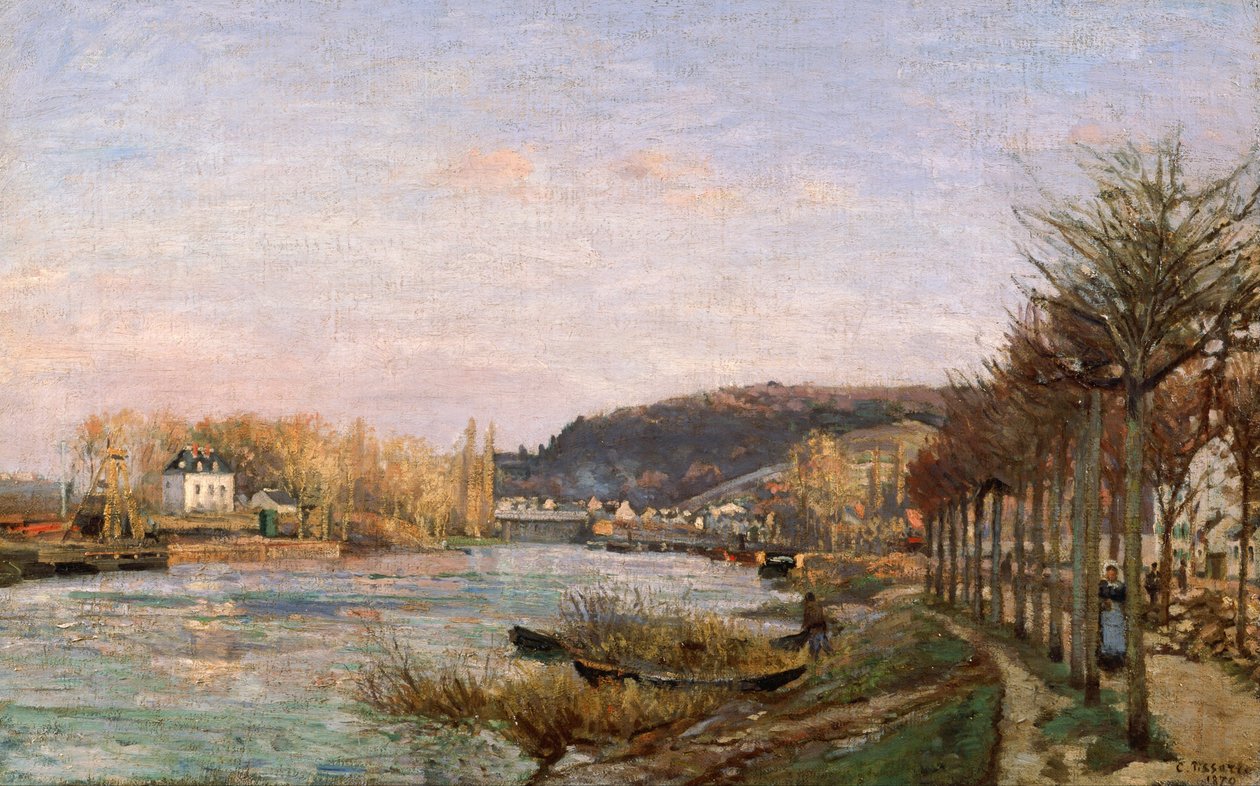 O Sena em Bougival de Camille Jacob Pissarro