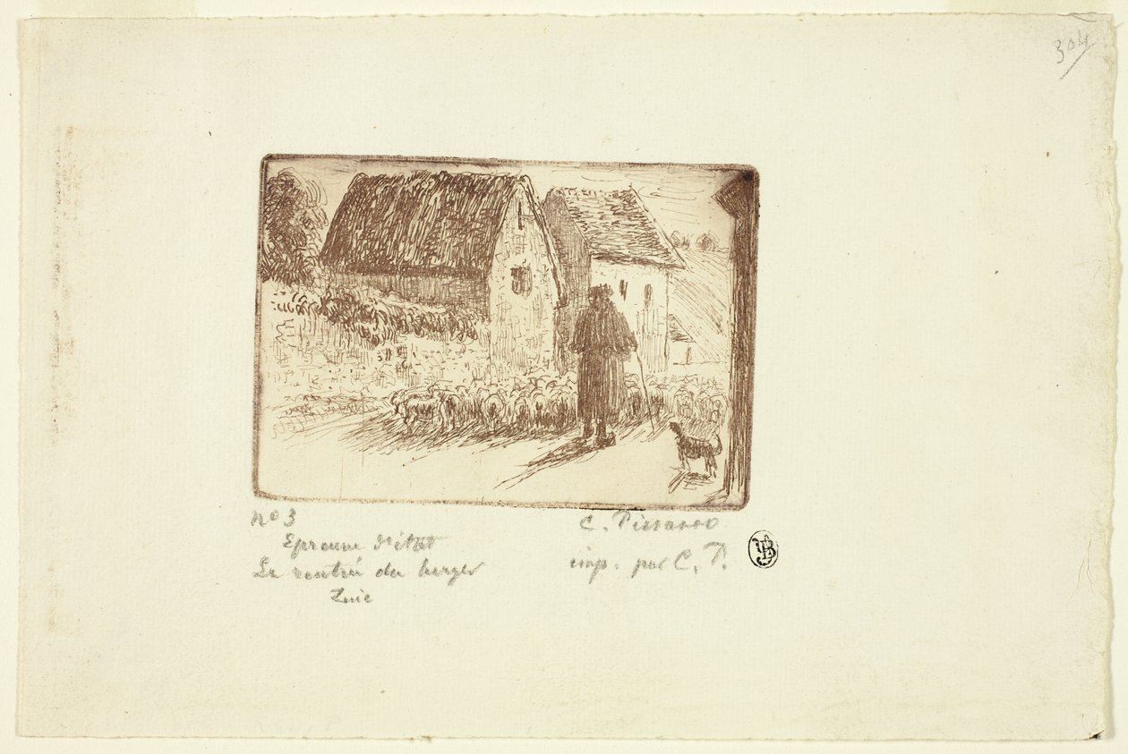 O regresso do pastor de Camille Pissarro