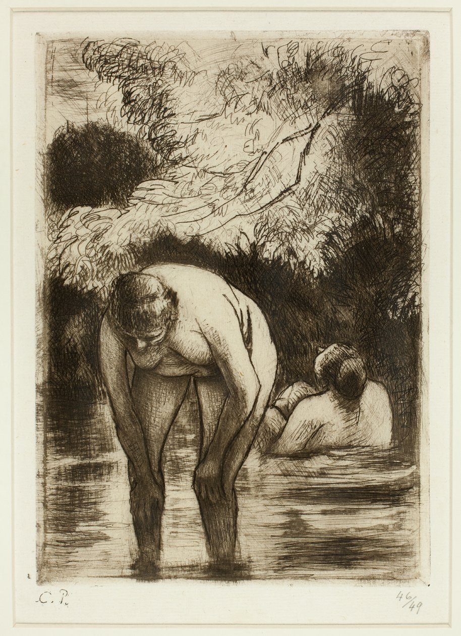 Os dois banhistas de Camille Pissarro
