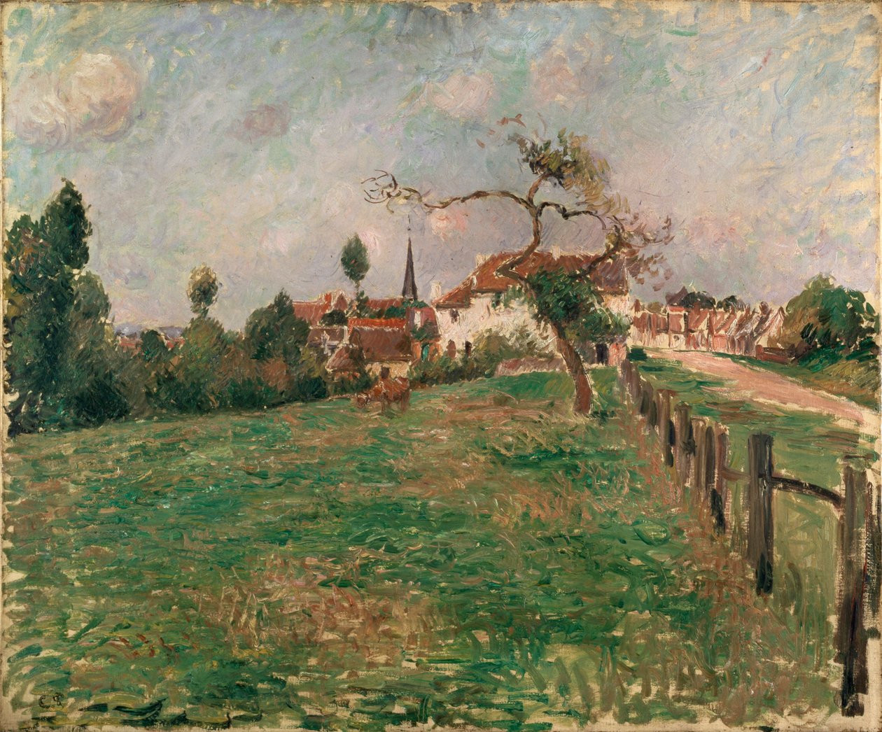 A Aldeia de Eragny, 1885 de Camille Pissarro