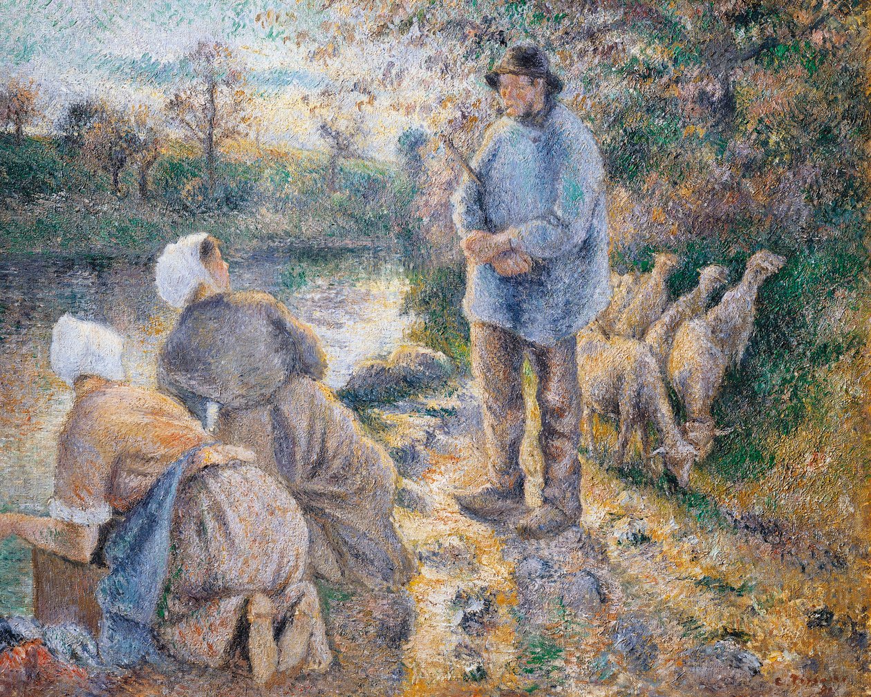 The Washerwomen, de Camille Pissarro de Camille Pissarro