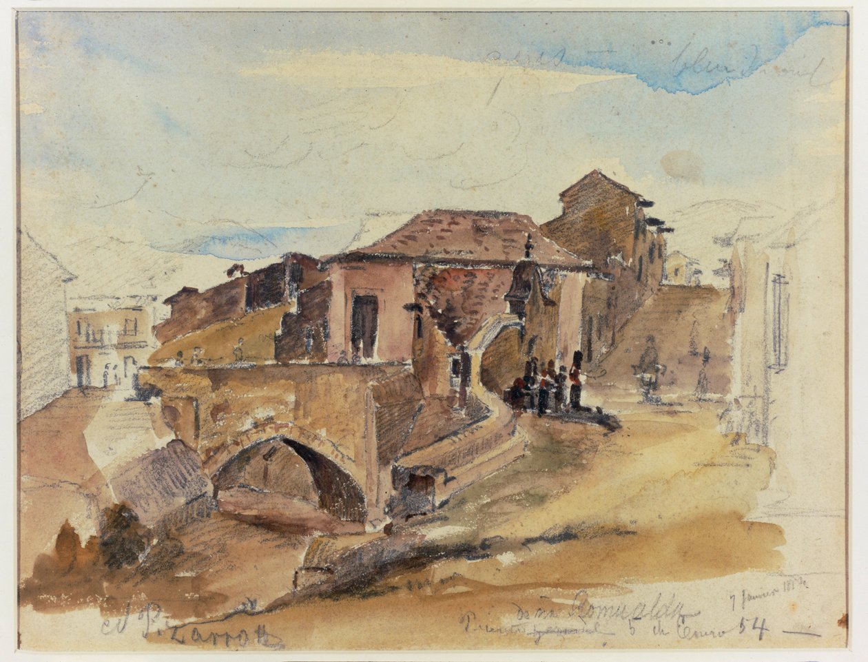 The bridge of Dona Romualda Caracas, Venezuela 1854 … de Camille Pissarro