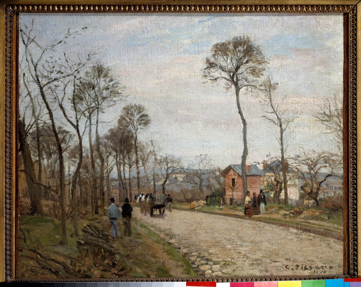 O caminho para Louveciennes. Pintura de Camille Pissarro (1830-1903) de Camille Jacob Pissarro