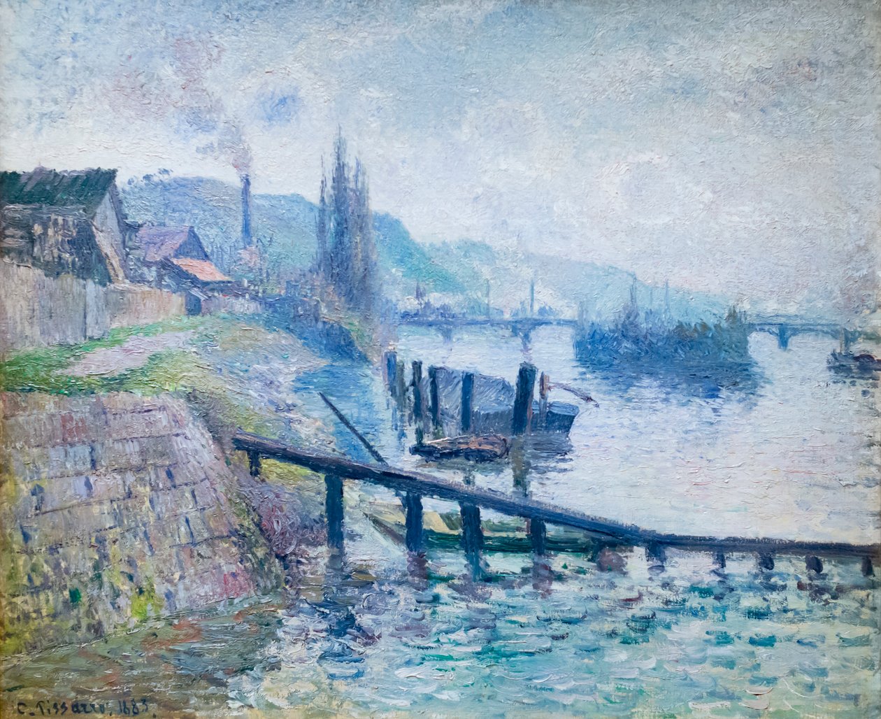 A colina de Santa Catarina em Rouen de Camille Pissarro