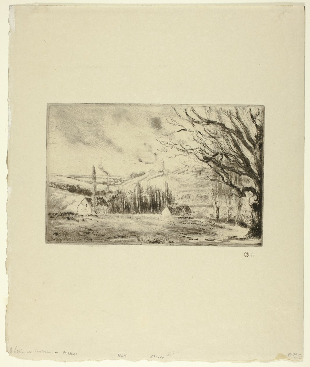 Vista de Pontoise de Camille Pissarro