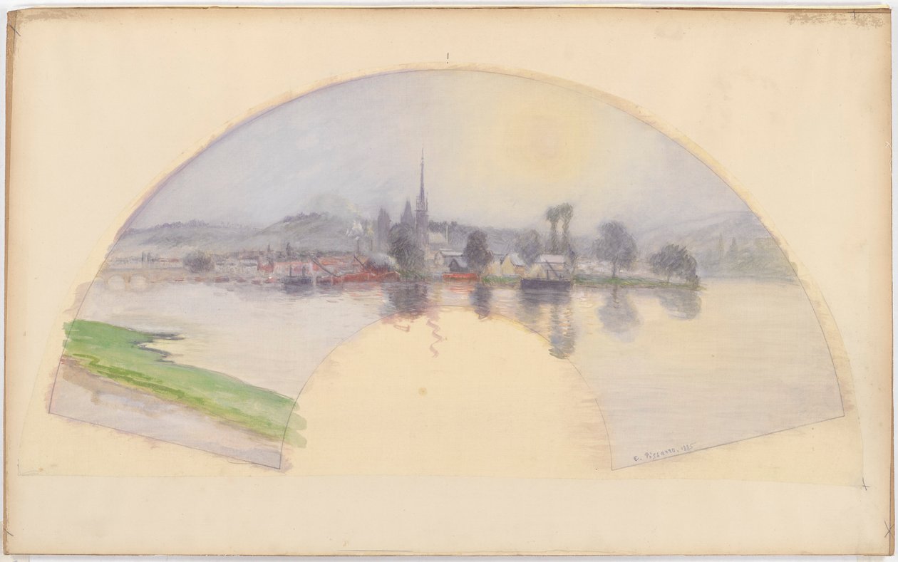 Vista de Rouen de Camille Pissarro