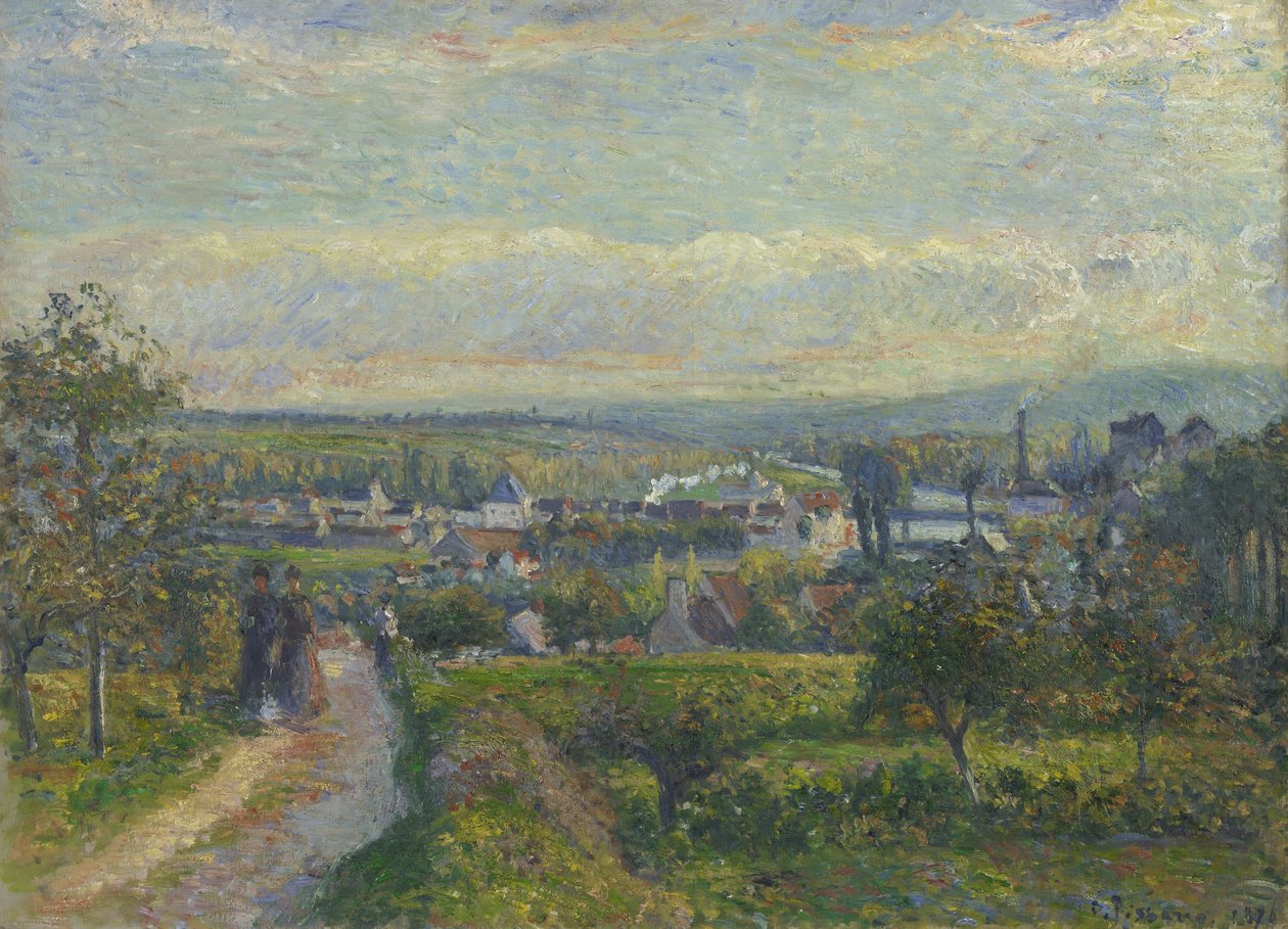 Vista de Saint-Ouen-L&39;Aumone de Camille Jacob Pissarro