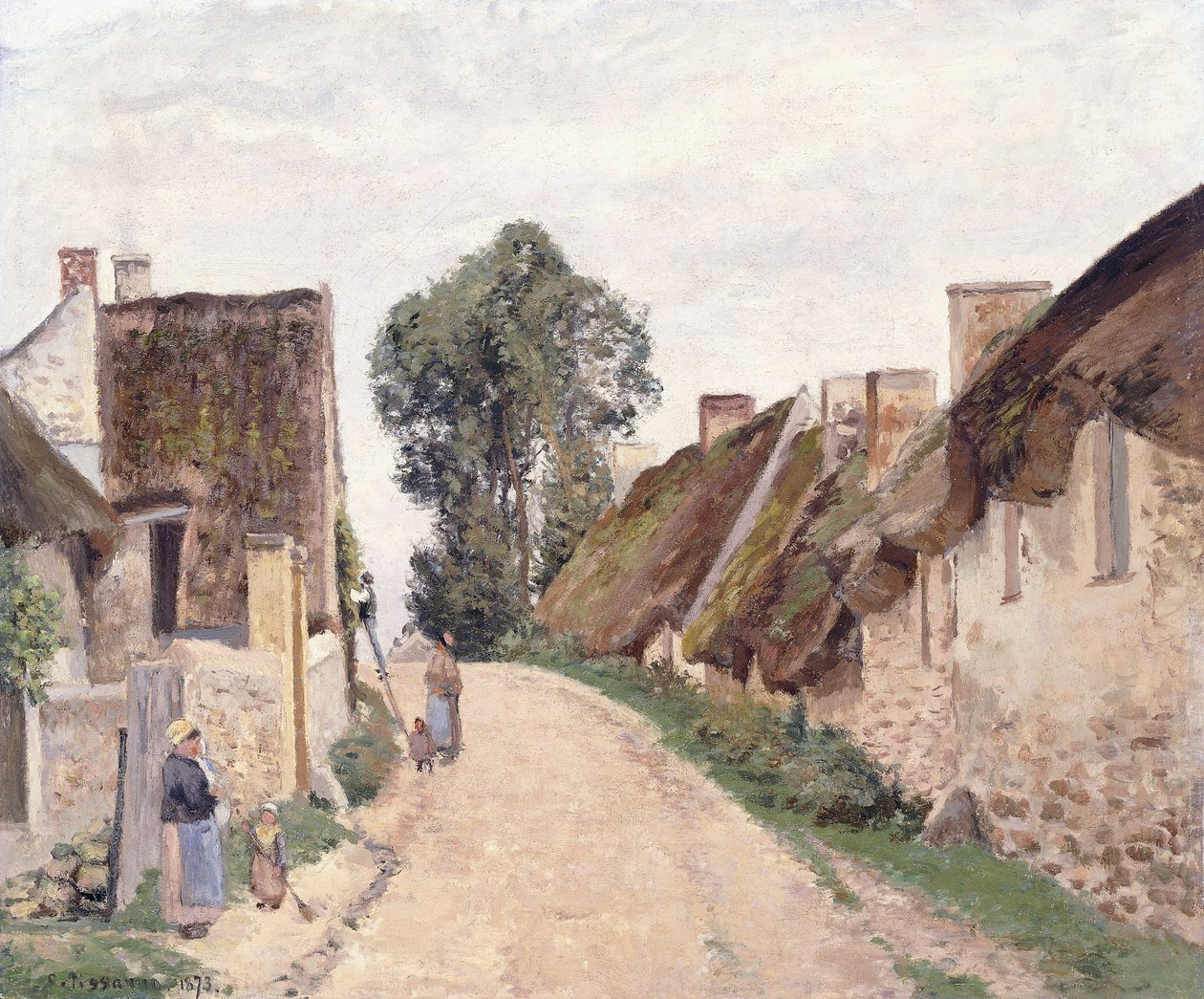 Vila Sstreet, Auvers-sur-Oise, 1873 de Camille Jacob Pissarro