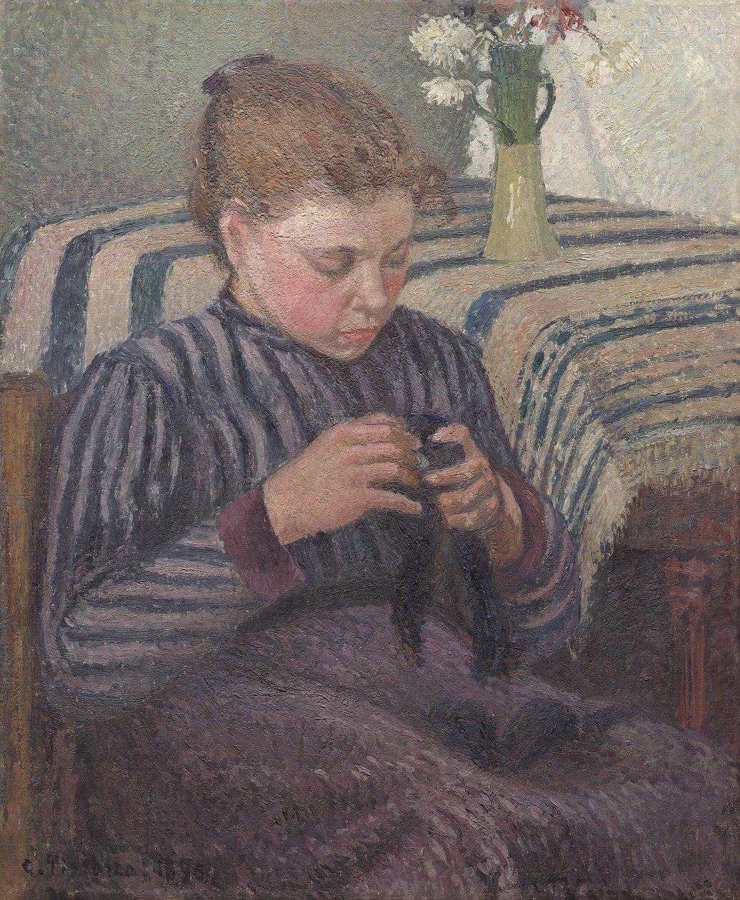 Mulher Consertando de Camille Pissarro