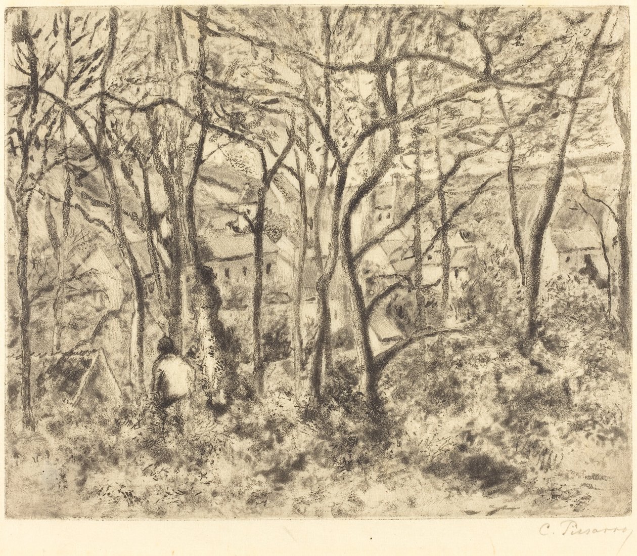 Paisagem arborizada em L