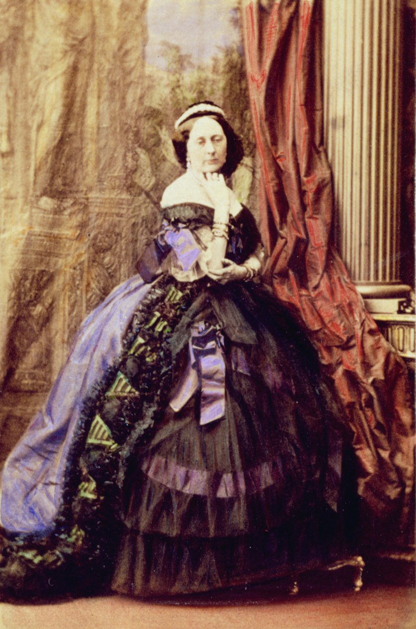 A Duquesa de Roxburgh (foto colorida à mão) de Camille Silvy