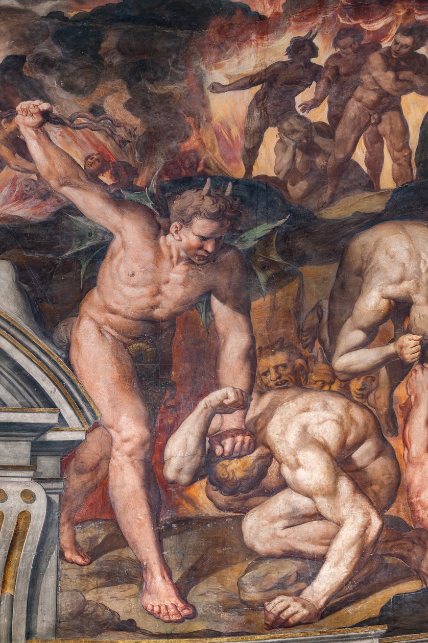 Juízo Final, detalhe (fresco) de Camillo Procaccini