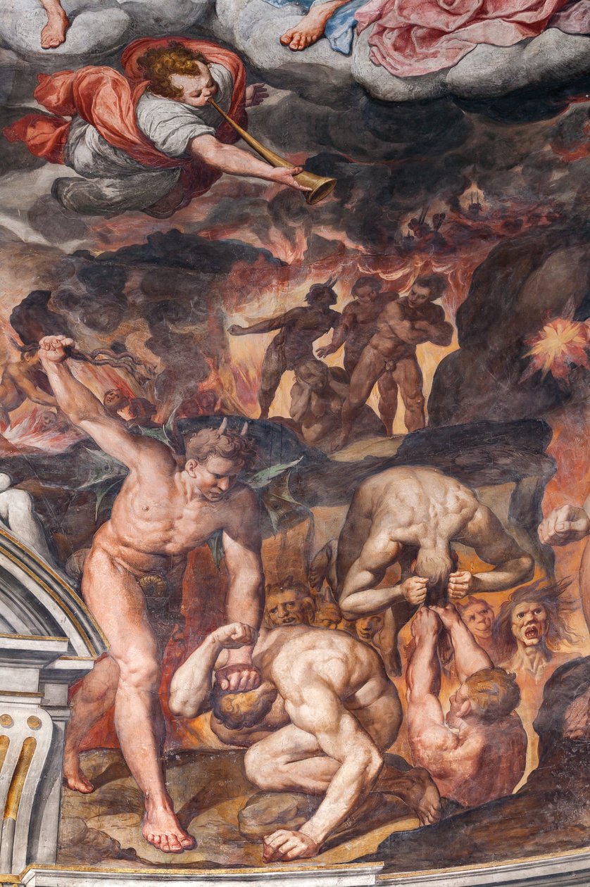Juízo Final, detalhe (fresco) de Camillo Procaccini