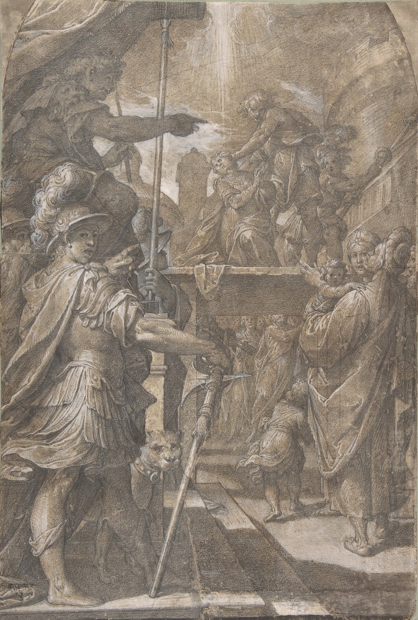 Martírio de uma Santa Inês feminina, 1605-9. de Camillo Procaccini