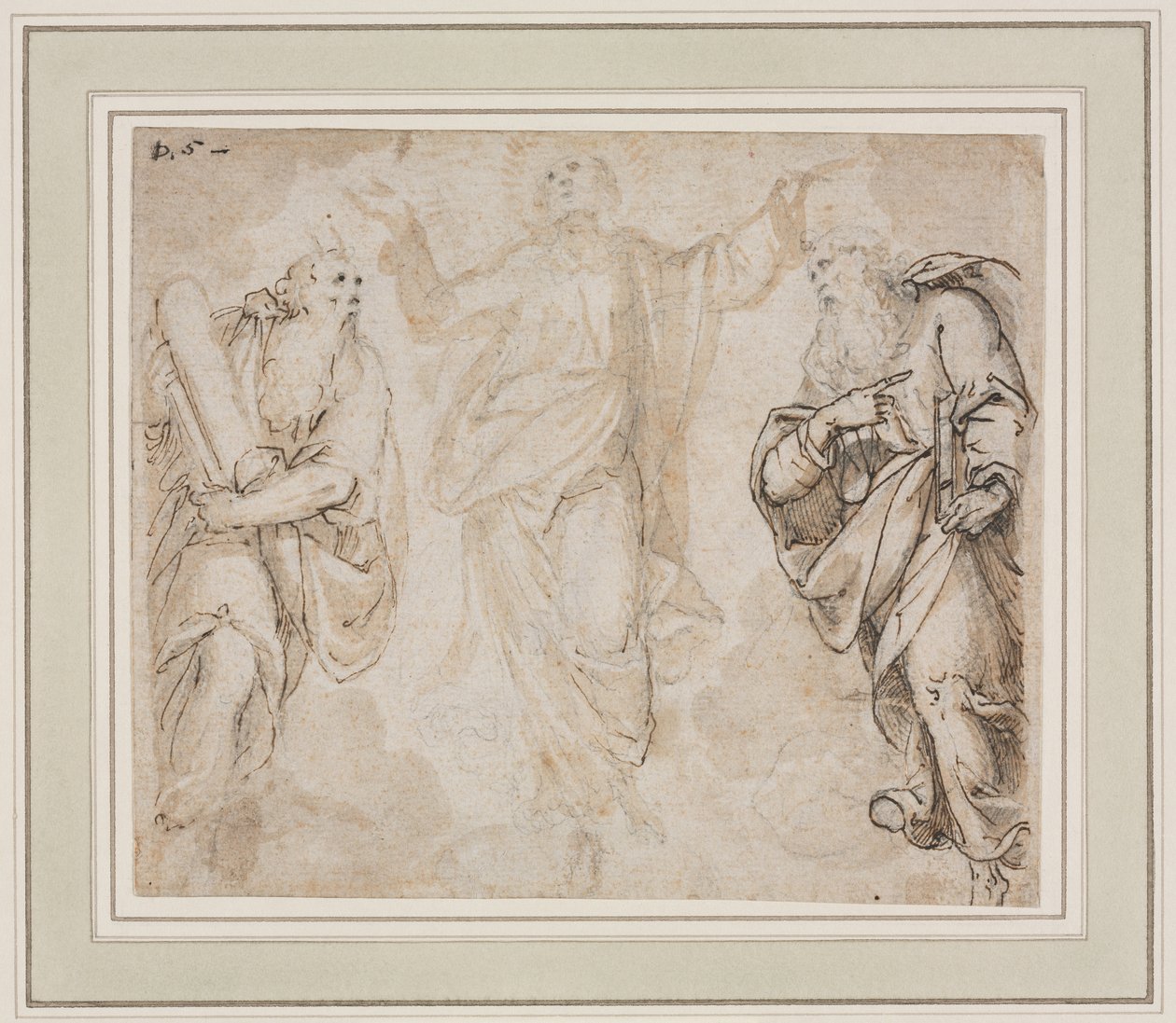 A Transfiguração anterior, Study of Hands verso, c. 1590 de Camillo Procaccini