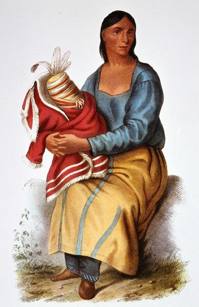 Uma viúva Chippewa de Canadian School