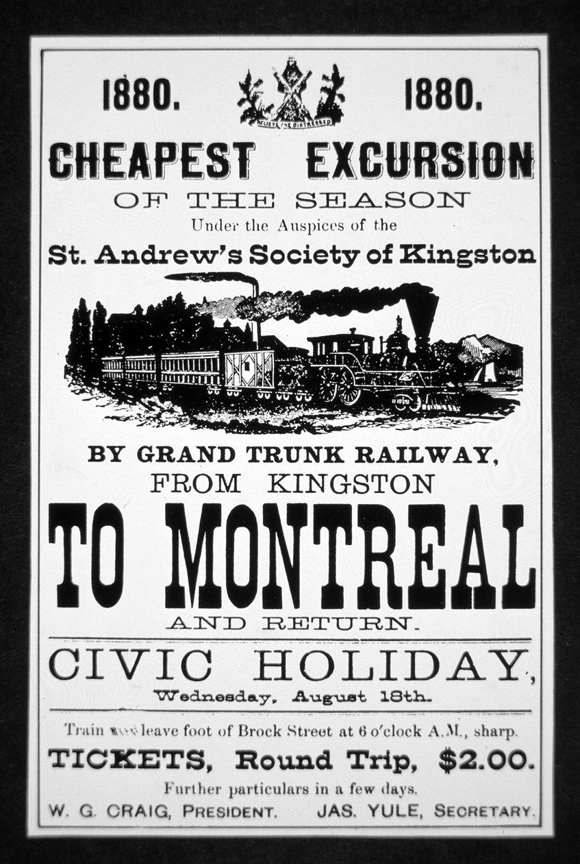 Cartaz do Grand Trunk Railway de Canadian School