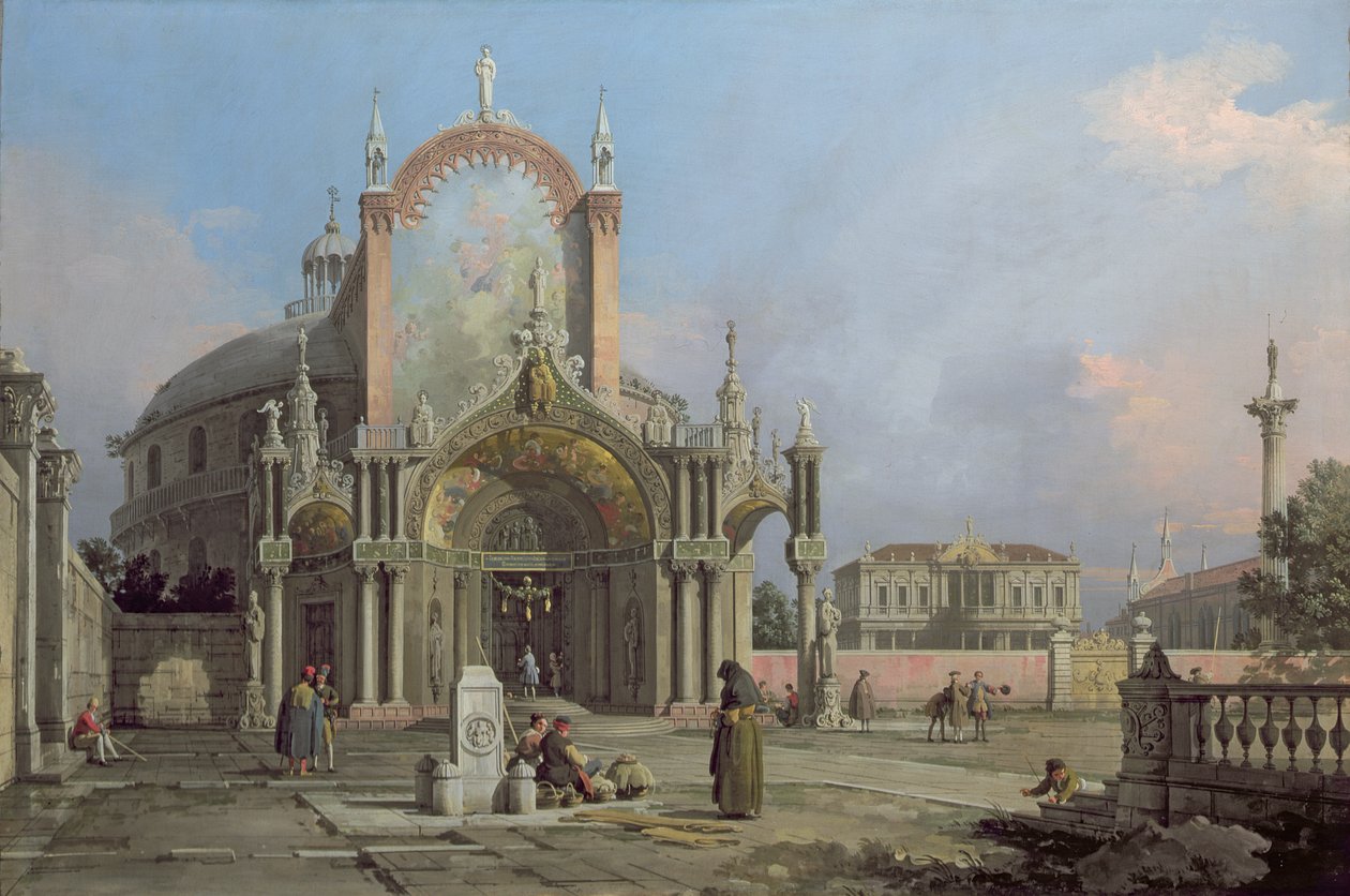 Capricho de uma igreja, c.1750 de Giovanni Antonio Canal