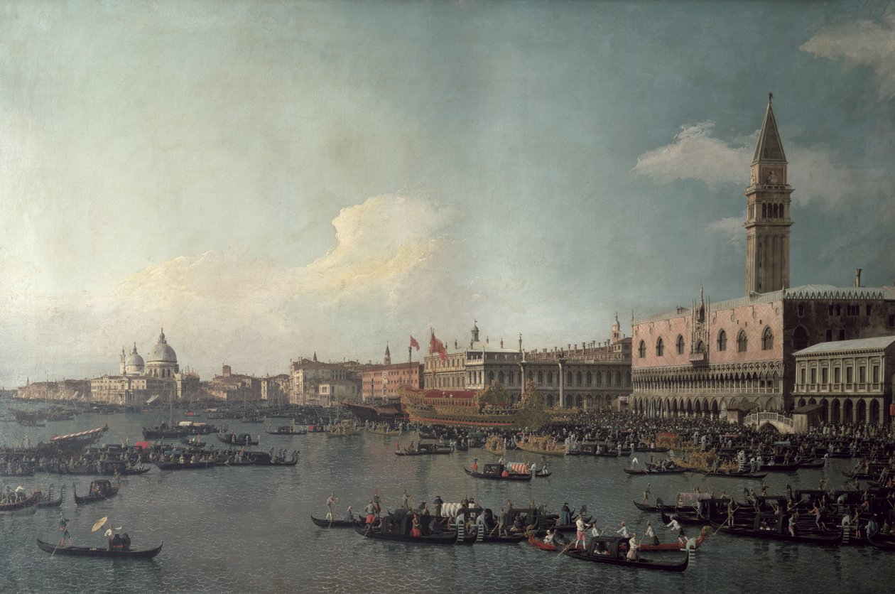 A Bacia de San Marco no Dia da Ascensão, c.1740 de Giovanni Antonio Canal